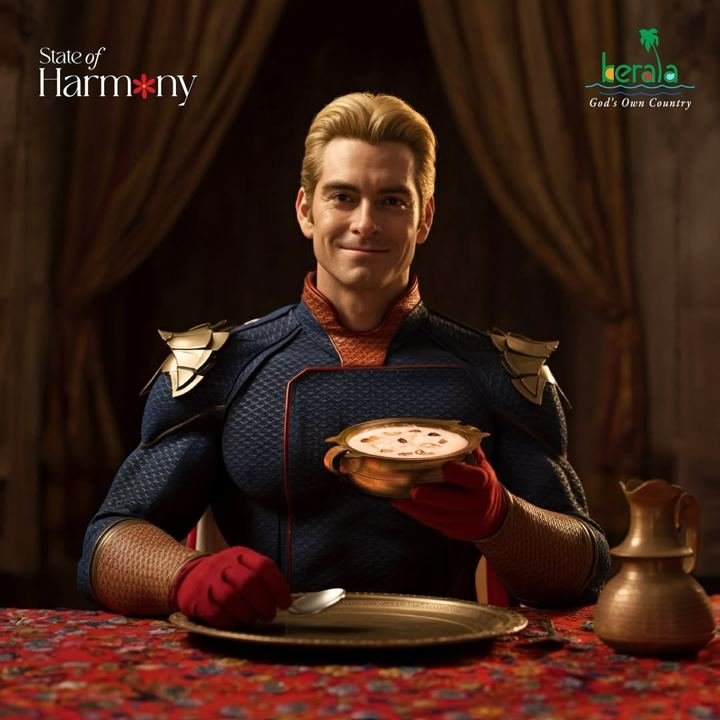 Homelander holding a pappadam
